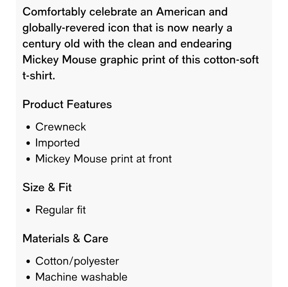 NWOT Men's Disney Mickey Mouse T-Shirt - Picture 4 of 4